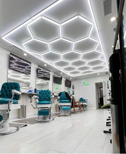 Lámpara LED de techo geométrica