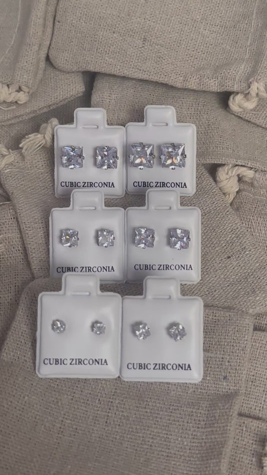 Set Novory – 6 pendientes con brillo de zirconia cúbica